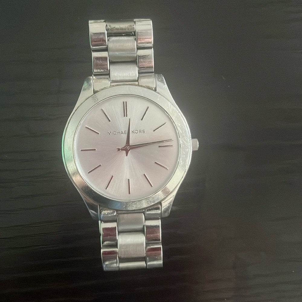 Micheal Kohl’s watch , silver , big dial , bracelet type . Great condition